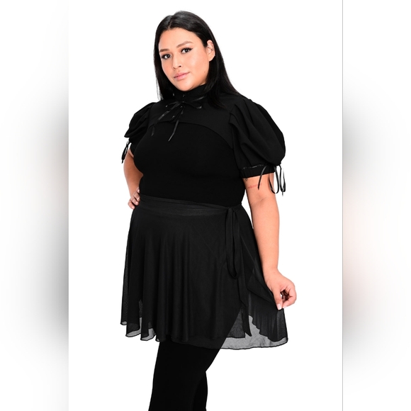 Foxblood | Mesh Ballet Wrap Skirt | 3X - Picture 1 of 6